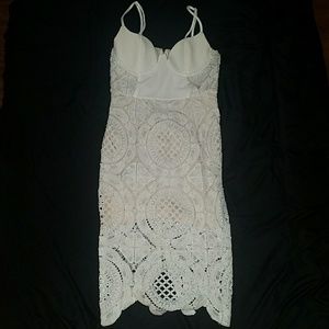 White Lace Midi Dress